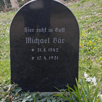 Grabstätte Michael Bär, Friedhof Nieder-Saulheim, jüdischer Teil