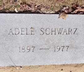 Grabstätte Adele Schwarz 1897-1977 Rutland Vermont; Quelle: find a grave