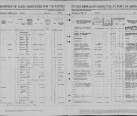 Josef und Adele Schwarz Flucht in die USA an Bord der S.S. New York, 20. Juli 1939; Quelle: myHeritage