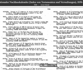 Anzeiger mit Sterbedatum Albert Herzog, später Albert Gordon Haig; Quelle: ancestry Anzeiger mit Sterbedatum Albert Herzog, später Albert Gordon Haig; Quelle: ancestry