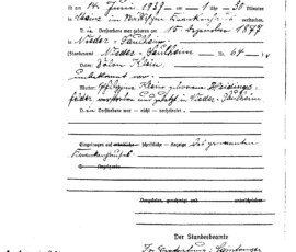 Sterbeurkunde Melanie Klein 14. Juni 1939 Quelle: www.ancestry.de Sterbeurkunde Melanie Klein 14. Juni 1939 Quelle: www.ancestry.de