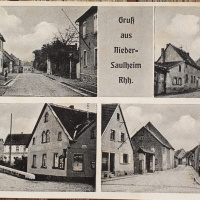 Wohnhaus und Geschäft Josef Schwarz, ostergasse, unten rechts im Bild