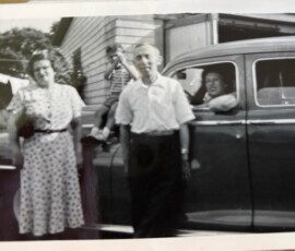 Josef und Adele Schwarz mit Tochter Margot und Enkelsohn Edward, USA; Quelle: privat Gartner Family