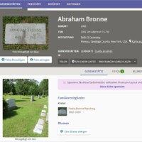 Grabstätte Abraham Bronne Beth El Cemetery Moreau Saragota County NY USA Grabstätte Abraham Bronne Beth El Cemetery Moreau Saragota County NY USA