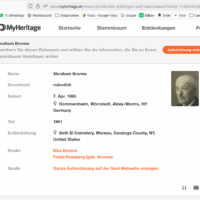 myHeritage Abraham Bronne myHeritage Abraham Bronne