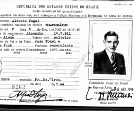 Quelle ancestry - Einwanderungskarte Alfredo Vogel 1948 Quelle ancestry - Einwanderungskarte Alfredo Vogel 1948