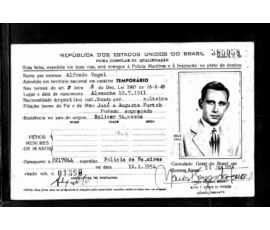 Quelle ancestry - Einwanderungskarte Alfredo Vogel 1954 Quelle ancestry - Einwanderungskarte Alfredo Vogel 1954